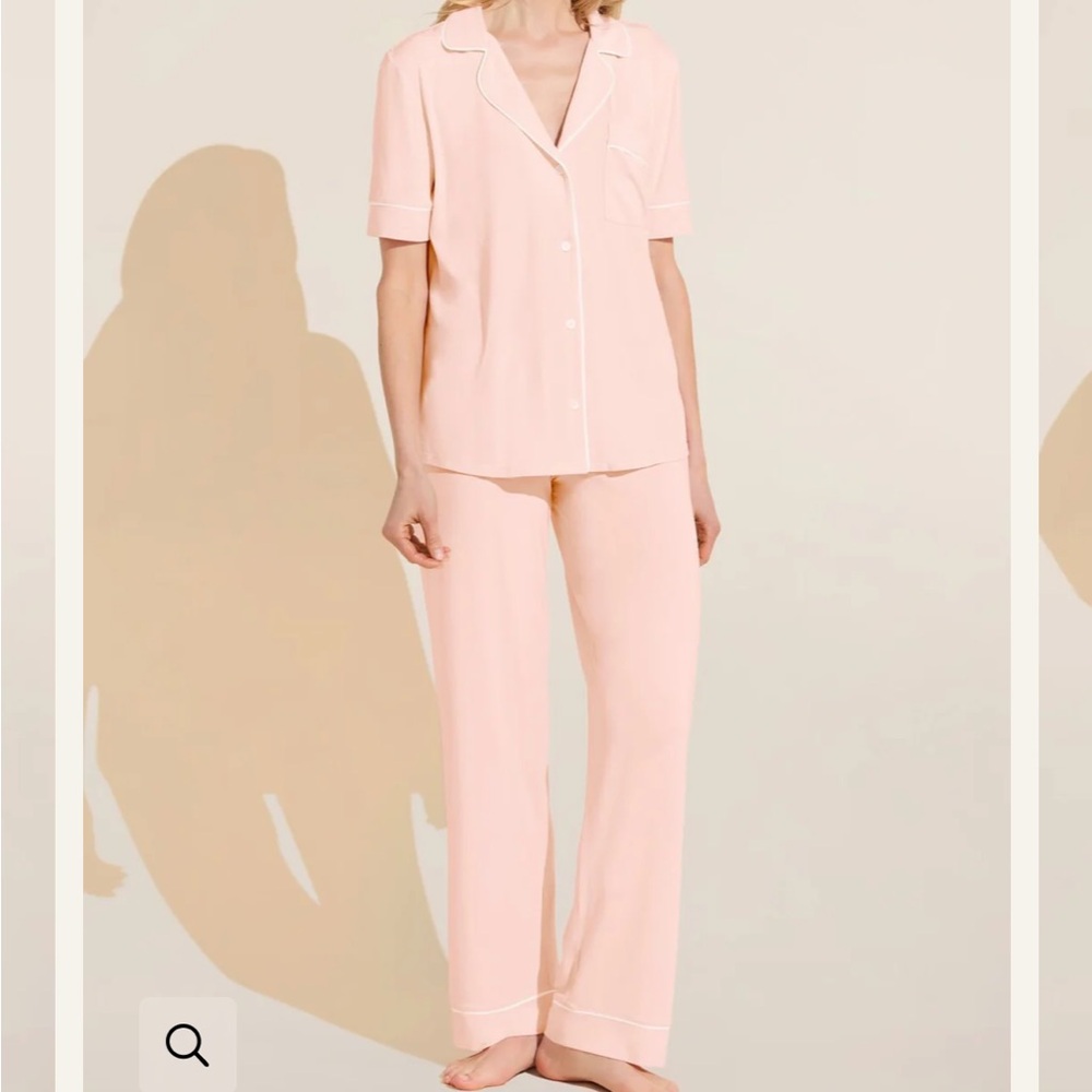 Eberjey Pink Gisele Pajama Short Sleeve and Pant Set